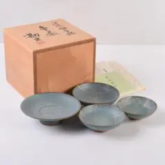 京焼　清水焼　晋六窯　辻勘之作　深緑釉　重盃　四客　共箱　C　8486 2025年最新】辻勘之の人気アイテム - メルカリ