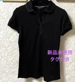 BURBERRY 無地 黒 ポロシャツ