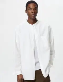 UNIQLO コットンリネンシャツ Lサイズ ホワイト