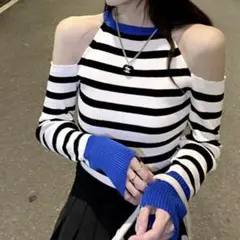 【1/10まで¥6,000→¥500】 オープンショルダートップス