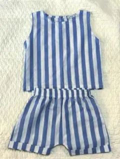 bel & bow ストライプ　セットアップ　3y
