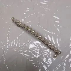 あこや真珠 バレッタ no.47 チャームつき