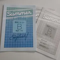 中1英語 夏期テキストB(標準編)＋テスト集 教育開発出版 未使用品 送料無料！