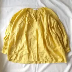 極美品✨定価１万❤️　イエロー　麻　ジャーナルスタンダード　リネンブラウス◆