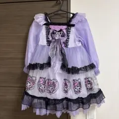 紫色キャラクター柄ドレス くろみ