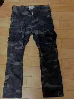 avilex　アヴィレックス　カーゴパンツ　カモ柄　迷彩　グレー　ブラック