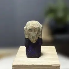 叫び 木彫り 木 置物 飾り ムンク かわいい きもかわ オブジェ ミニチュア