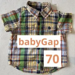 babyGap 半袖チェックシャツ 70
