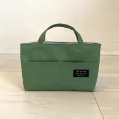 バッグインバッグ　帆布エメラルド