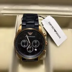 【稼働品・電池新品】EMPORIO ARMANI クロノグラフ 腕時計