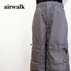 airwalk　エアウォーク　ロゴ付2way（クロップド・ハーフ）カーゴパンツ
