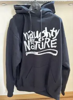 naughty by nature パーカー ブラックXL