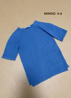 MINGO 青 Tシャツ 4-6 ポケット付き
