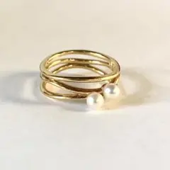 タサキ TASAKI 淡水パール 真珠 リングK18イエローゴールド 現行品