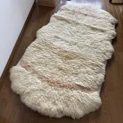 【値下げ。】丸八真綿　高級ファートンラグマット 丸八真綿 敷きパッド ファーパッド オーストラリア産 原皮使用