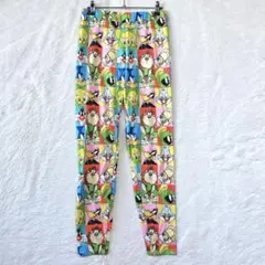 レギンスパンツ　ストレッチパンツ　総柄　柄物　個性派　Ｍ　ルーニーテューンズ　Ｍ