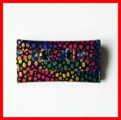 5色のドットデザイン三つ折り財布