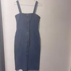 デニムキャミジャンバースカート