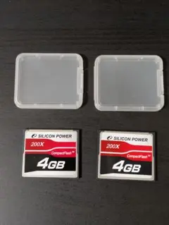 コンパクトフラッシュ4G ×2枚（SILICON POWER製）