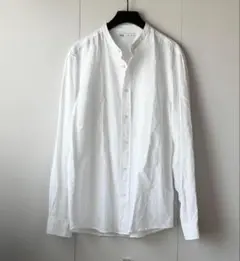 美品 春夏 ZARA ザラ リネン シャツ リラックスフィット 白 L