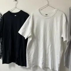 UNIQLO ホワイトとブラックTシャツ XL