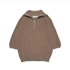 美品か✨　OOPS　アーバンリサーチ　ハーフジップニット　F サマーニット　茶色