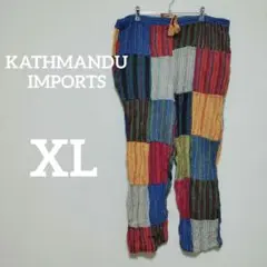 KATHMANDU IMPORTS パッチワークパンツ【 XL】海外古着カラフル