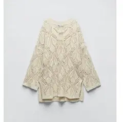 ZARA ザラ　かぎ編みニット
