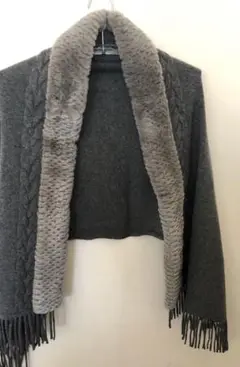 ファー付き ストール KT
