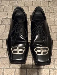 BALENCIAGA BBロゴ ダービーシューズ Vibramソール BALENCIAGA バレンシアガ BBロゴ金具付き リムダービーシューズ