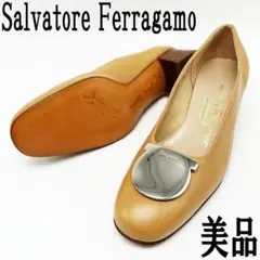 【美品】Salvatore Ferragamo パンプス 5.5C ベージュ