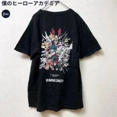 僕のヒーローアカデミア キャラクターグラフィックTシャツ 黒 半袖 プリント