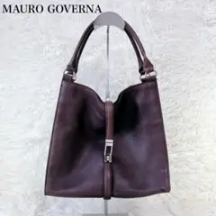 MAURO GOVERNA マウロゴヴェルナ レザー ハンドバッグ ブラウン