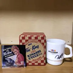 Fire-King - 【完売品】ファイヤーキング×木梨サイクル コラボ マグカップ 木梨憲武 サイン Amazon.co.jp: ファイヤーキング×木梨サイクル サイン