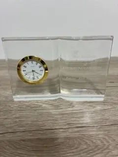 HOYA CRYSTAL 置時計 オープンブック型