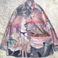 ミキオサカベ 希少 シースルー ブラウス 蝶刺繍 ピンク オーバーサイズ ミキオサカベ 希少 シースルー ブラウス 蝶刺繍 ピンク オーバー
