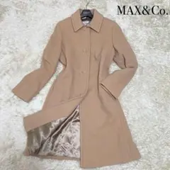 ♡美品♡ マックスマーラ ロングコート キャメル 羊 ボタン 大きいサイズ XL