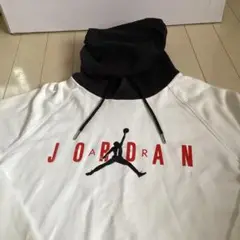 #即日発送Jordan フード付きパーカー ホワイト/ブラック　Ｌサイズ