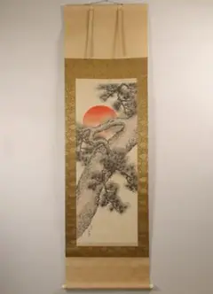 真作/分部五鈴/秋草に鶉図/桐共箱二重箱付/布袋屋掛軸HC-920 真作/弘石/山水図/桐共箱付/布袋屋掛軸HE-43