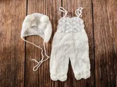【再値下げ】ニューボーンフォト用くまさん着ぐるみセット（ホワイト）未使用