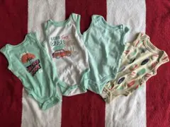 koalababy ボディスーツ 4枚セット 夏服　アメカジ60cm 男の子