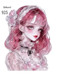 《No.925》オリジナル人物ステッカー 女の子 シール ステッカー