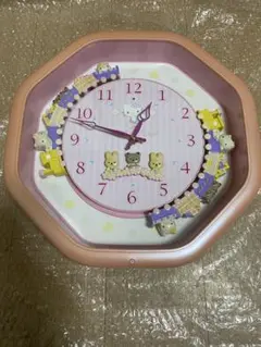 【希少】2000年 サンリオ　ハローキティ　時計　壁掛け　振り子 ハローキティ 希少 レア リズム時計 振り子時計 壁掛時計 やや訳