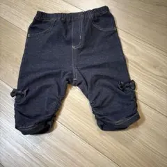 西松屋 デニム風 パンツ 90 裾がクシュクシュ