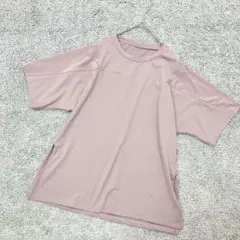 ヨガ エクササイズ ランニングTシャツ 冷感 スリット半袖 ピンク系