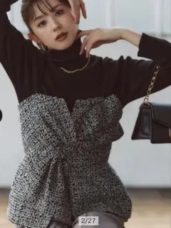 JUSGLITTY リボンビスチェ　ジャスグリッティー　M JUSGLITTY（ジャスグリッティー）の「リボンビスチェ（シャツ