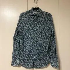 【値下げ】ネイビー 花柄 長袖シャツ　エンメテエンネ