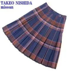 TAKEO NISHIDA missan スカート 紺 ウール 11 C2294