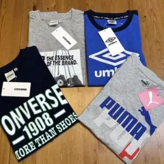 【新品・未使用】4点セット　コンバース・PUMA・UMBRO Tシャツ 150