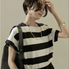 SALON adam et ropé 半袖Tシャツ ストライプ